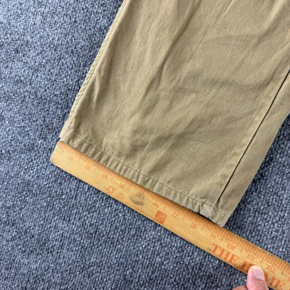Polo Ralph Lauren Mens Tan Khaki Cotton Chino Pants 35x32 Made in USA Straight